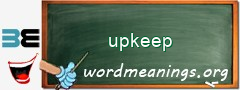 WordMeaning blackboard for upkeep